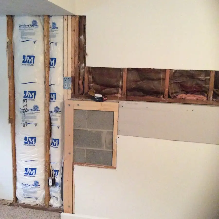 Wall insulation replacement during Structural Drying in Moorefield